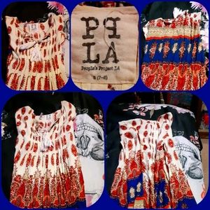 Cute multicolored/pattern long sleeve blouse